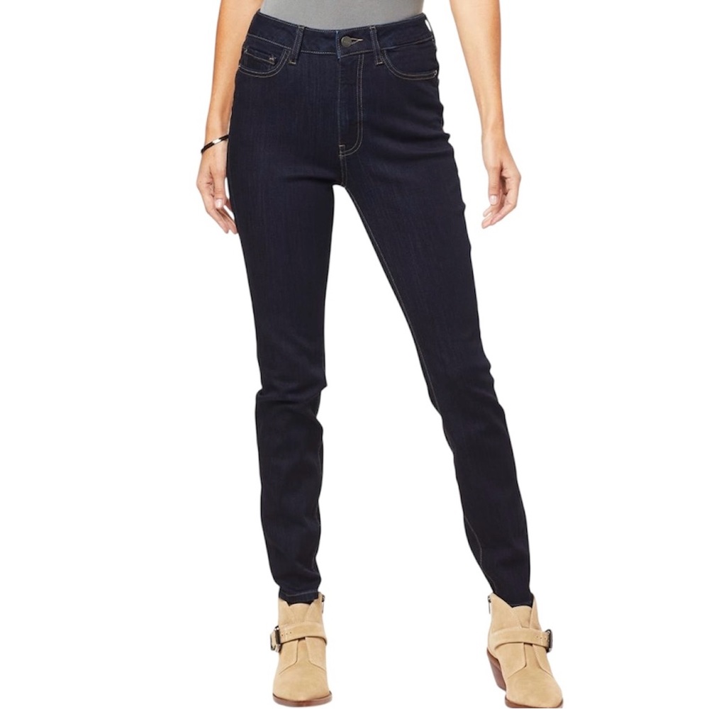 New Warp + Weft High Rise Skinny Jeans Indigo Rinse Stretch Denim Size 8 / 29